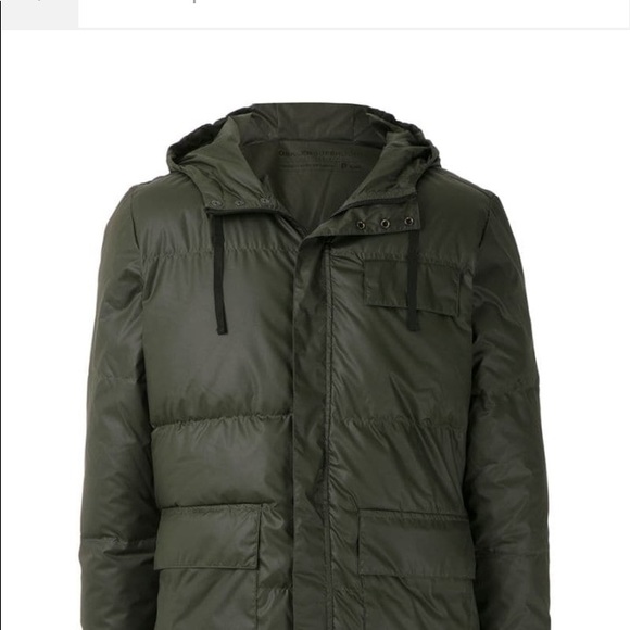 Osklen Men's Size P Small Jacket Coat Hooded Green SuperLightPuffer Oversized - Picture 7 of 13